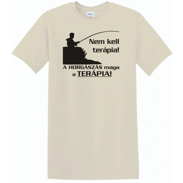 Humor - Horgász - Nem kell terápia férfi rövid ujjú póló