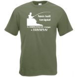 Humor - Horgász - Nem kell terápia férfi rövid ujjú póló