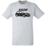 Auto fan Peugeot 308 stencil minima férfi rövid ujjú póló