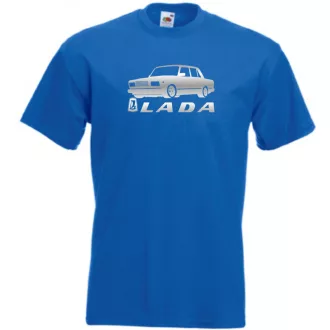 Retro Lada kocka minima férfi rövid ujjú póló