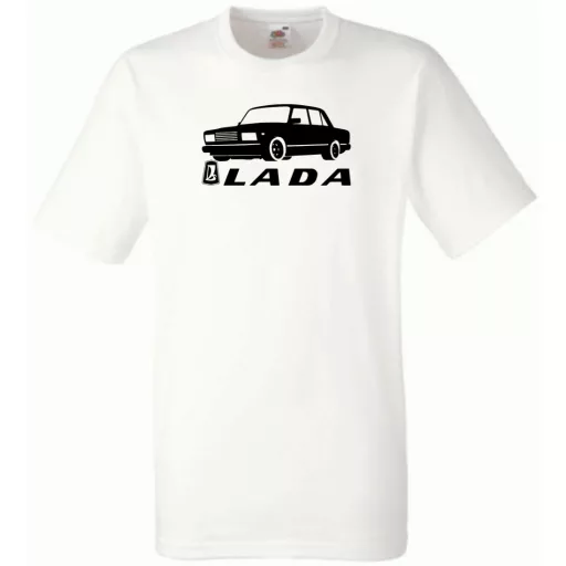 Retro Lada kocka minima férfi rövid ujjú póló
