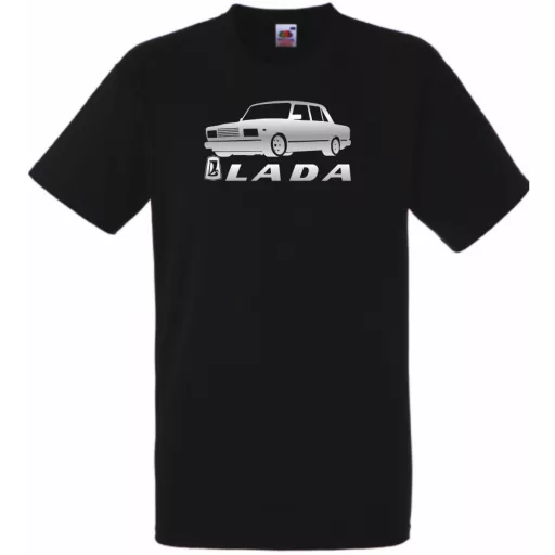 Retro Lada kocka minima férfi rövid ujjú póló