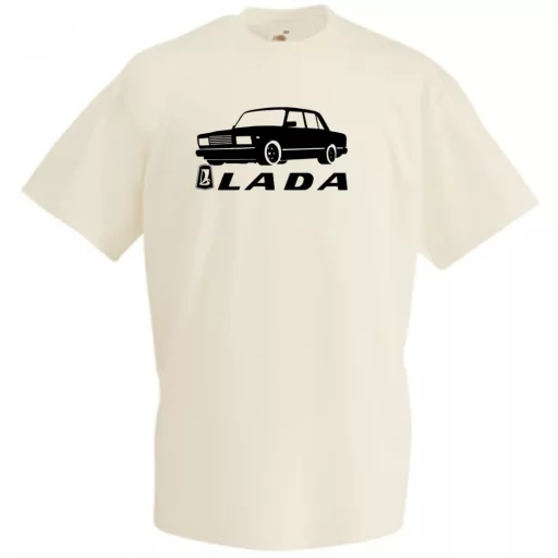 Retro Lada kocka minima férfi rövid ujjú póló