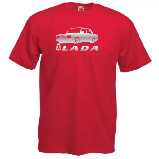 Retro Lada kocka minima férfi rövid ujjú póló