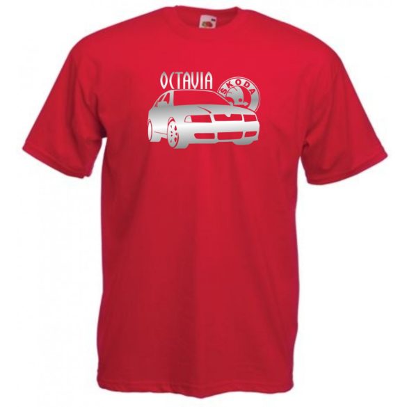 Autó fan Octavia férfi rövid ujjú póló