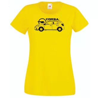 Autó fan Opel Corsa minima női rövid ujjú póló