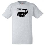 Autó fan 306 minima férfi rövid ujjú póló