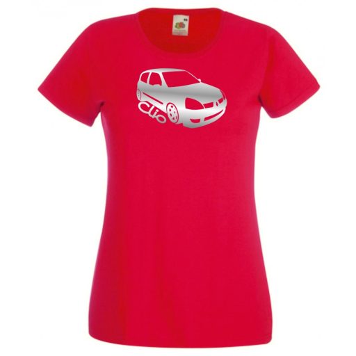 Autó fan Clio minima női rövid ujjú póló
