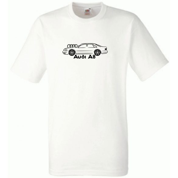 Autó fan Audi A8 minima férfi rövid ujjú póló