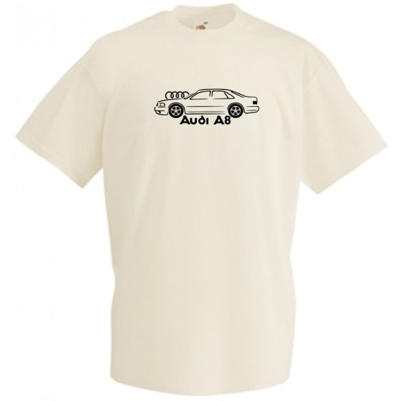 Autó fan Audi A8 minima férfi rövid ujjú póló