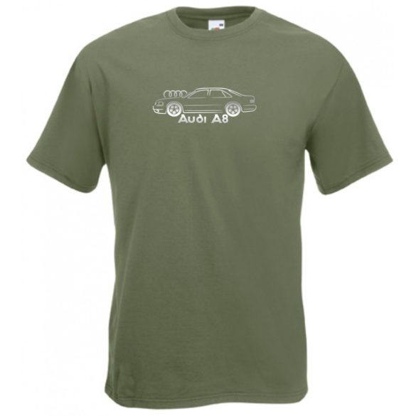 Autó fan Audi A8 minima férfi rövid ujjú póló