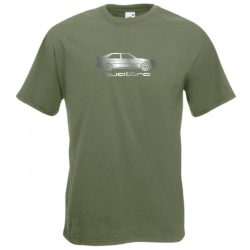 Autó fan Audi Quattro minima férfi rövid ujjú póló