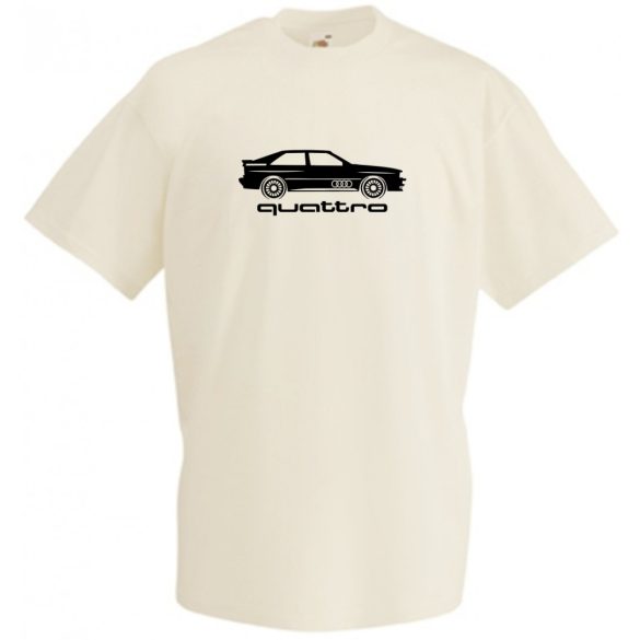 Autó fan Audi Quattro minima férfi rövid ujjú póló