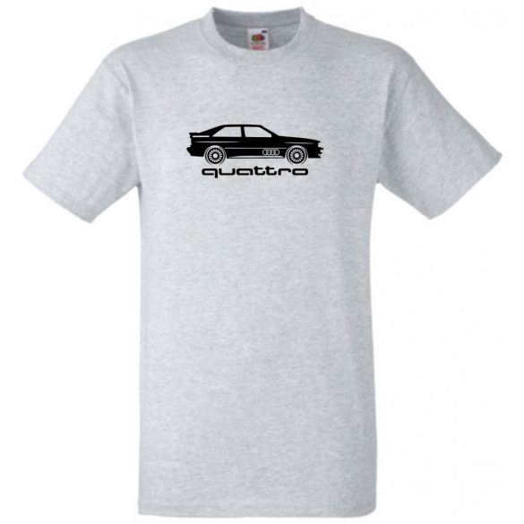 Autó fan Audi Quattro minima férfi rövid ujjú póló