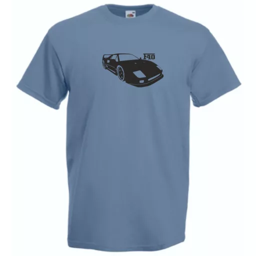 Auto Fan F40 stencil férfi rövid ujjú póló