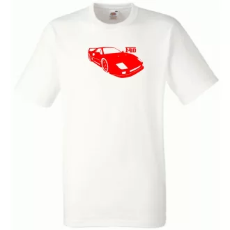 Auto Fan F40 stencil férfi rövid ujjú póló
