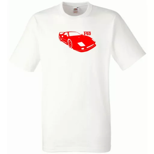 Auto Fan F40 stencil férfi rövid ujjú póló
