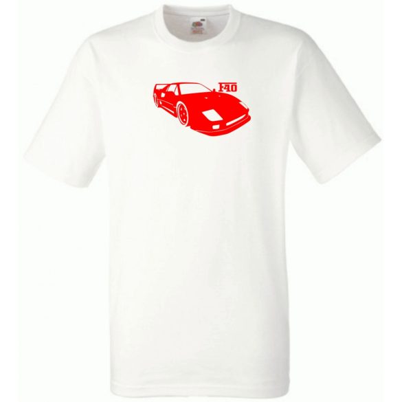 Auto Fan F40 stencil férfi rövid ujjú póló