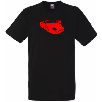 Auto Fan F40 stencil férfi rövid ujjú póló