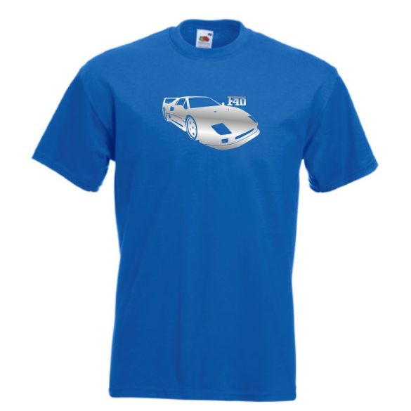 Auto Fan F40 stencil férfi rövid ujjú póló