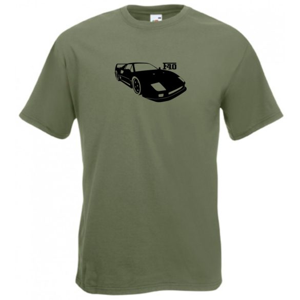 Auto Fan F40 stencil férfi rövid ujjú póló
