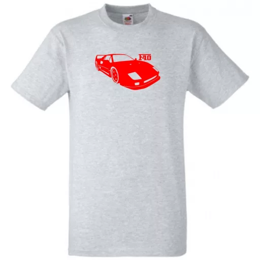 Auto Fan F40 stencil férfi rövid ujjú póló