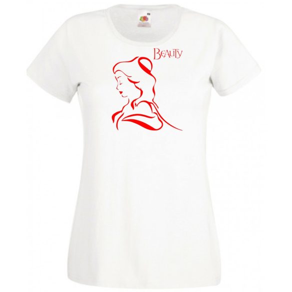 Szépség és a Szörnyeteg női rövid ujjú póló