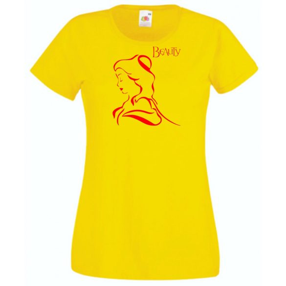 Szépség és a Szörnyeteg női rövid ujjú póló