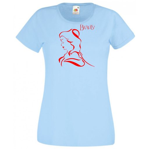 Szépség és a Szörnyeteg női rövid ujjú póló