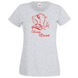 Szépség és a Szörnyeteg női rövid ujjú póló