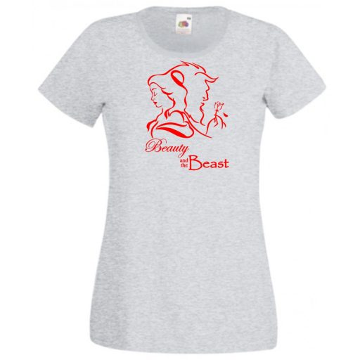Szépség és a Szörnyeteg női rövid ujjú póló