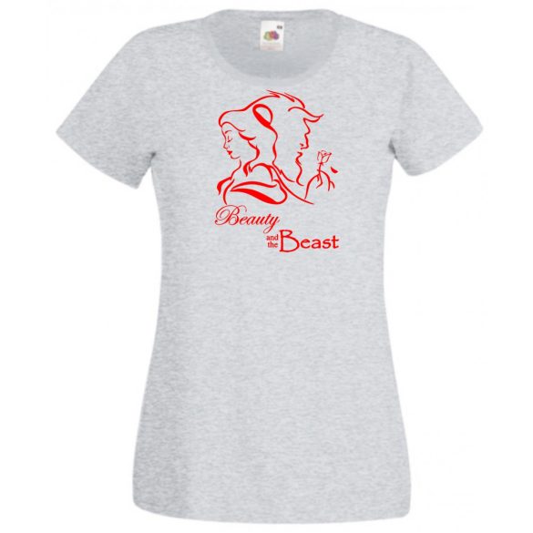 Szépség és a Szörnyeteg női rövid ujjú póló
