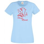 Szépség és a Szörnyeteg női rövid ujjú póló