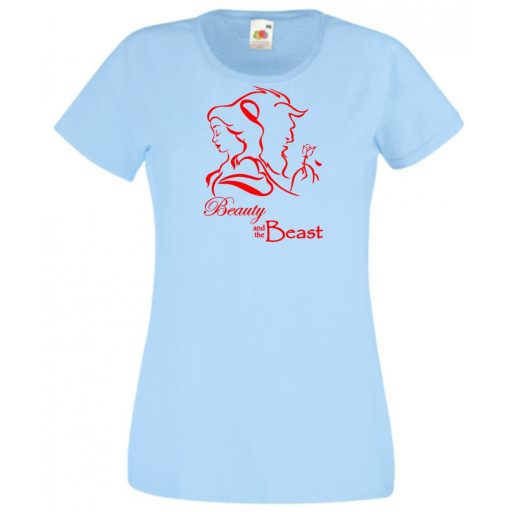 Szépség és a Szörnyeteg női rövid ujjú póló