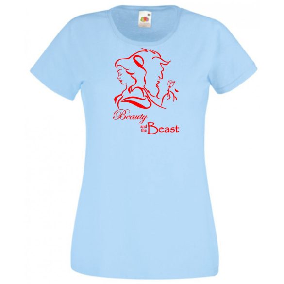 Szépség és a Szörnyeteg női rövid ujjú póló