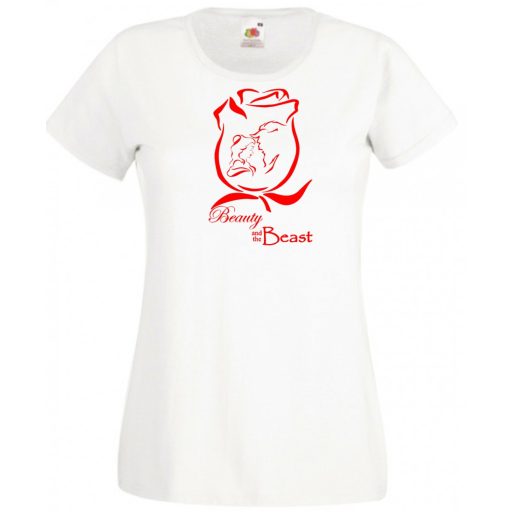 Szépség és a Szörnyeteg női rövid ujjú póló