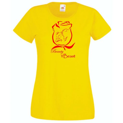 Szépség és a Szörnyeteg női rövid ujjú póló