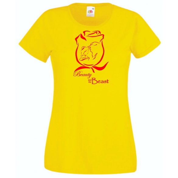 Szépség és a Szörnyeteg női rövid ujjú póló