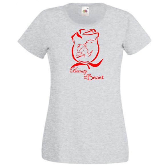 Szépség és a Szörnyeteg női rövid ujjú póló