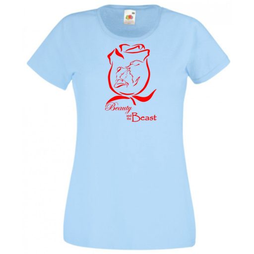 Szépség és a Szörnyeteg női rövid ujjú póló
