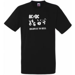 Retro AC DC stencil minima férfi rövid ujjú póló