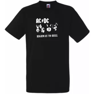 Retro AC DC stencil minima férfi rövid ujjú póló