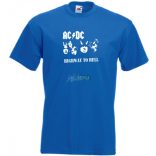 Retro AC DC stencil minima férfi rövid ujjú póló