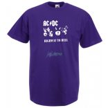 Retro AC DC stencil minima férfi rövid ujjú póló