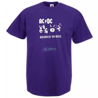 Retro AC DC stencil minima férfi rövid ujjú póló