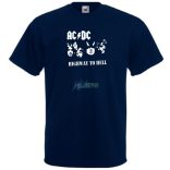 Retro AC DC stencil minima férfi rövid ujjú póló