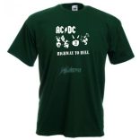 Retro AC DC stencil minima férfi rövid ujjú póló