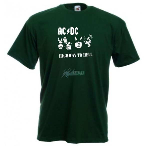 Retro AC DC stencil minima férfi rövid ujjú póló