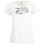 Auto fan Citroen C4 minima rajz női rövid ujjú póló