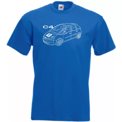 Auto fan Citroen C4 minima rajz férfi rövid ujjú póló